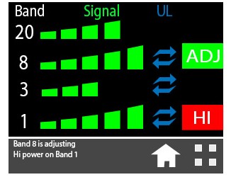Reference Image: Touch Screen of the SD-LCD-LGDW Signal Booster