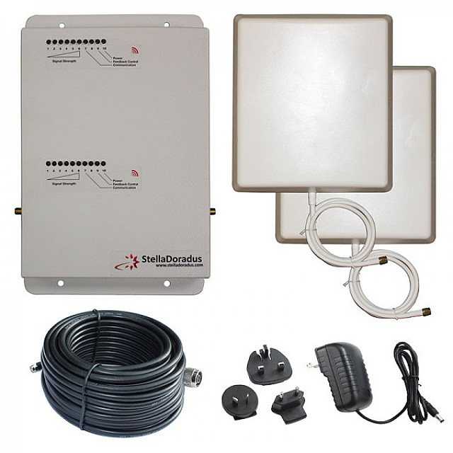StellaDoradus 900/1800 MHz Frequency Bands Signal Repeater Kit (SD-RP1002-GD)