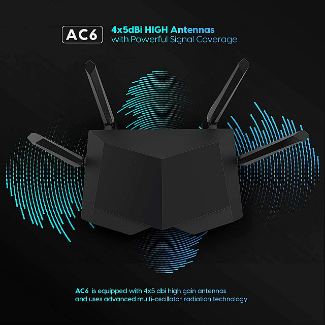 Tenda AC6 - AC1200 Smart Dual-Band Wi-Fi Router