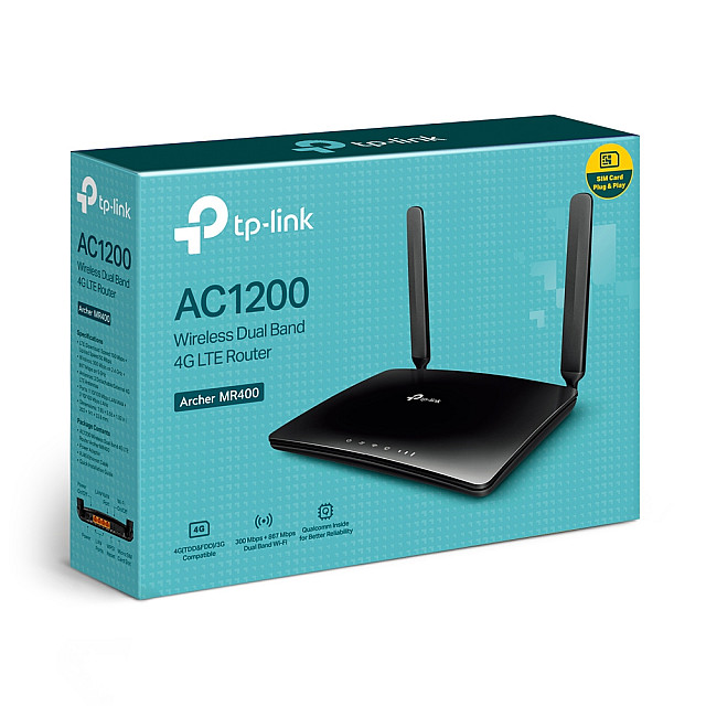TP-Link Archer MR400 4G LTE Modem Plus Dual-band Wi-Fi Router