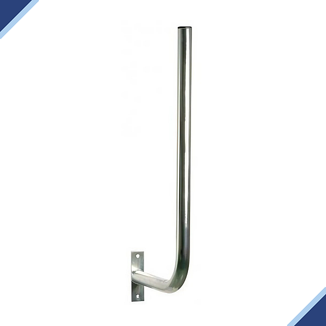 Mounting Bracket Kit: L-Shaped Galvanised Steel Universal Mount Bracket for Cellular Antennas (38mm Dia. / 340mm Out / 700mm Up)