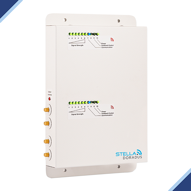 StellaDoradus 2-Band 800 / 900 MHz Mobile Phone Signal Repeater - Boosts Voice/SMS 4G LTE Signal In Buildings & Offices (R2-O-XXX)
