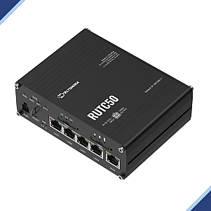 Teltonika RUTC50: Dual SIM 5G/4G Router with Auto-Failover, Load-balancing, and WAN Bonding Capabilities
