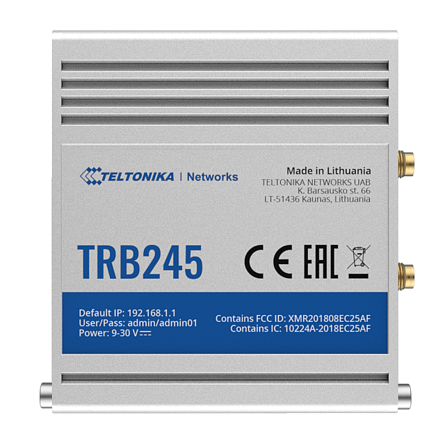 Teltonika TRB245: Dual SIM 4G LTE Gateway with GNSS/GPS and Remote Management System