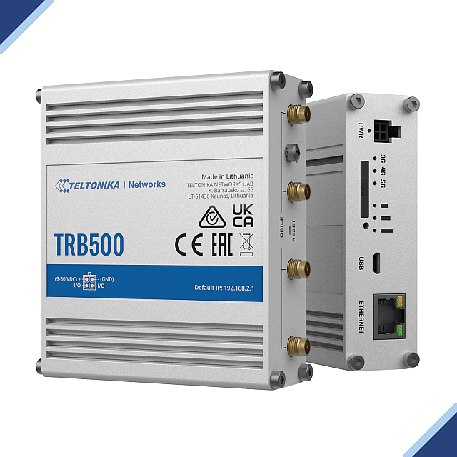 Teltonika TRB500 - Industrial 5G Gateway with VPN, Bridge Mode, and 4x4 MIMO Feature