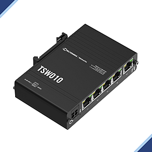 Teltonika TSW010: DIN Rail Industrial Compact 10/100 Network Ethernet Switch