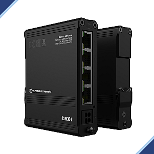 Teltonika TSW304: Small Yet Sturdy Industrial Switch with 4-Port & Built-in DIN Rail